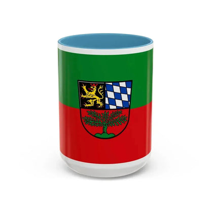 Flag of Weiden in der Oberpfalz Germany - Accent Coffee Mug 15oz Light Blue - Go Mug Yourself