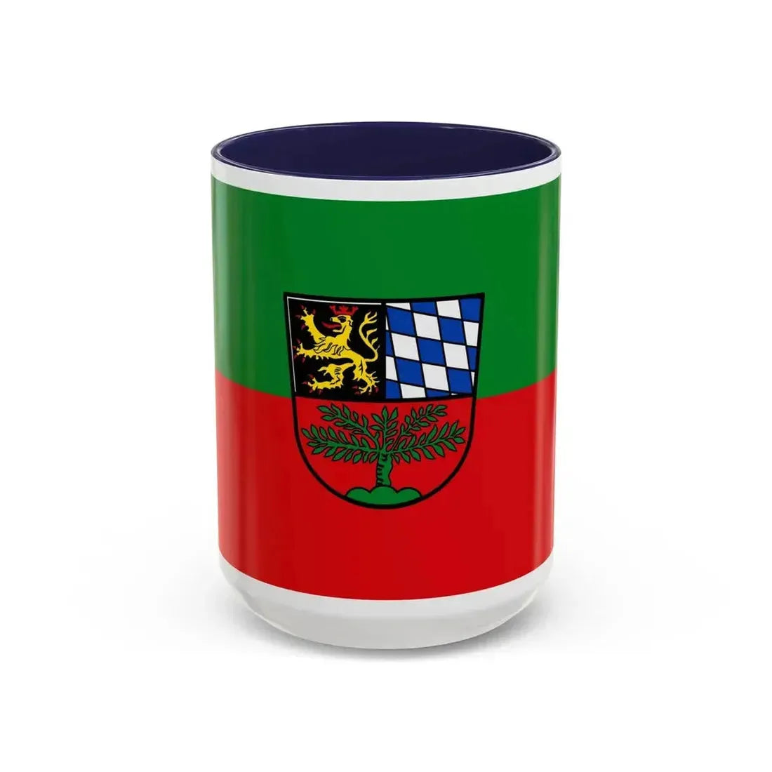 Flag of Weiden in der Oberpfalz Germany - Accent Coffee Mug 15oz Navy - Go Mug Yourself