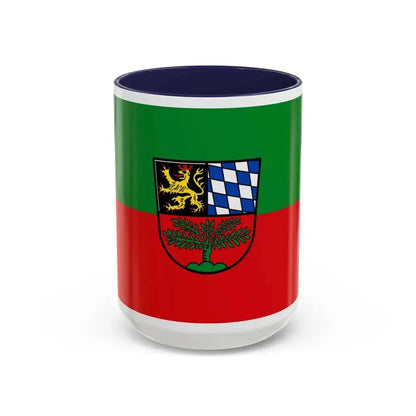 Flag of Weiden in der Oberpfalz Germany - Accent Coffee Mug 15oz Navy - Go Mug Yourself