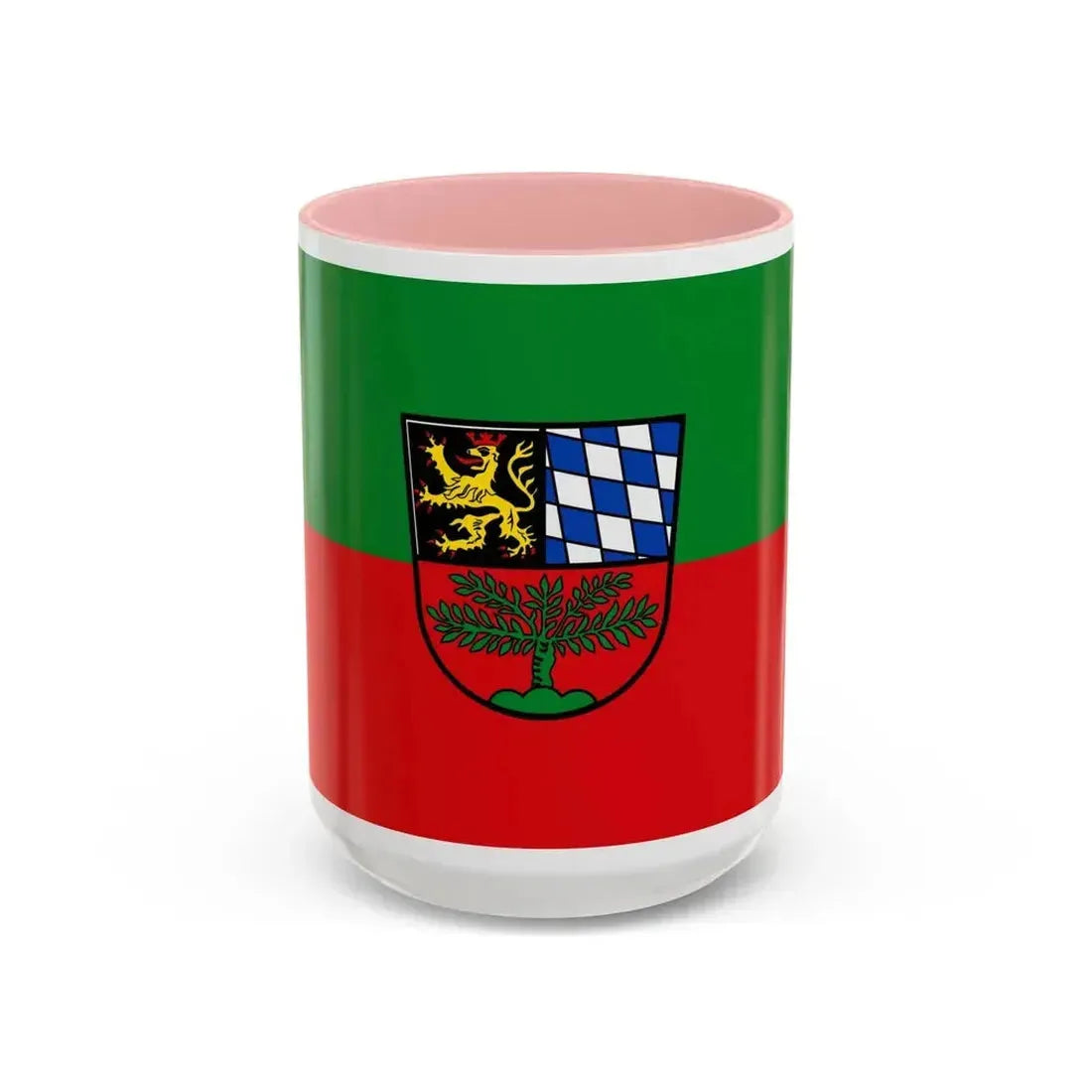 Flag of Weiden in der Oberpfalz Germany - Accent Coffee Mug 15oz Pink - Go Mug Yourself