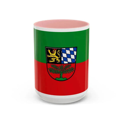 Flag of Weiden in der Oberpfalz Germany - Accent Coffee Mug 15oz Pink - Go Mug Yourself