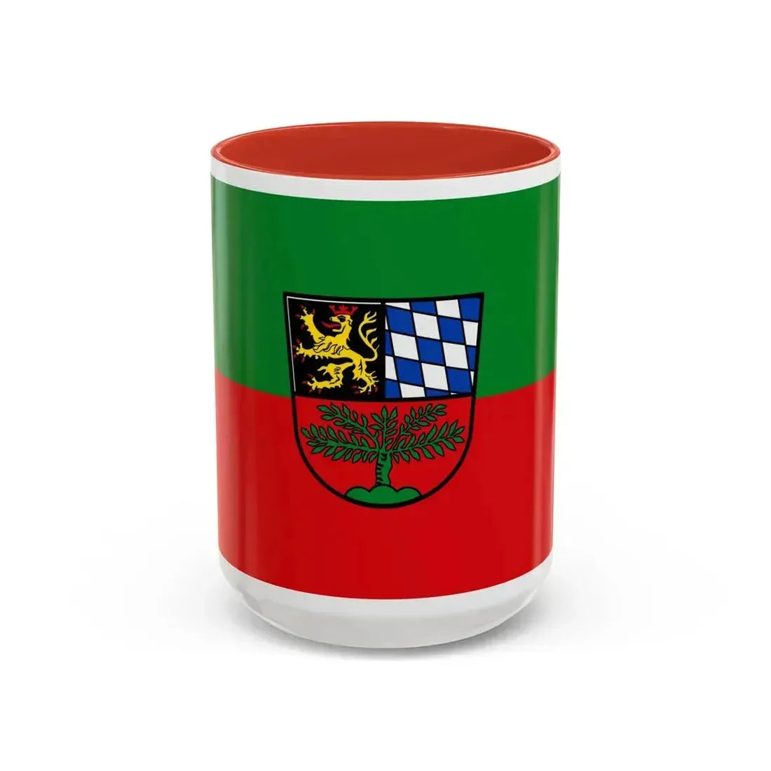 Flag of Weiden in der Oberpfalz Germany - Accent Coffee Mug 15oz Red - Go Mug Yourself