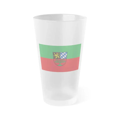 Flag of Weiden in der Oberpfalz Germany - Frosted Pint Glass 16oz 16oz Frosted - Go Mug Yourself