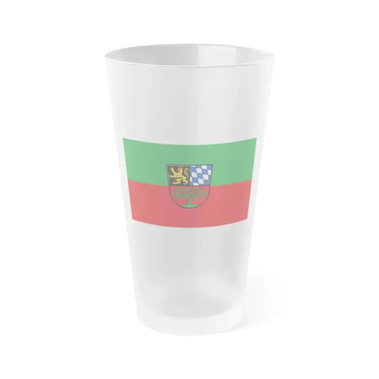 Flag of Weiden in der Oberpfalz Germany - Frosted Pint Glass 16oz 16oz Frosted - Go Mug Yourself