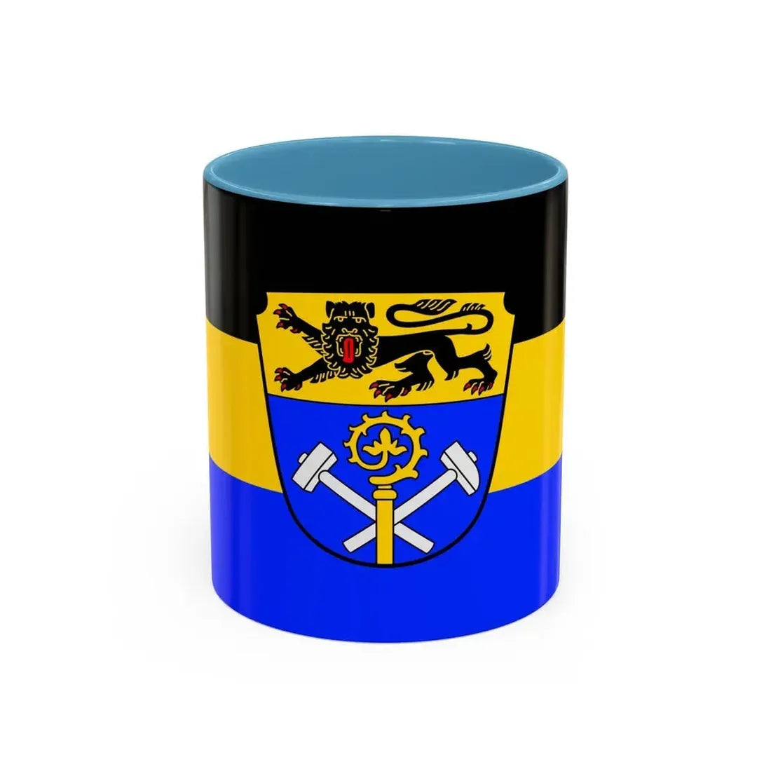 Flag of Weilheim Schongau Germany - Accent Coffee Mug 11oz Light Blue - Go Mug Yourself