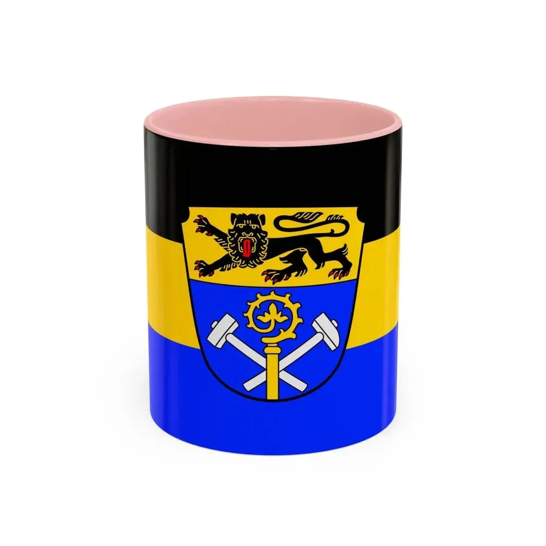 Flag of Weilheim Schongau Germany - Accent Coffee Mug 11oz Pink - Go Mug Yourself