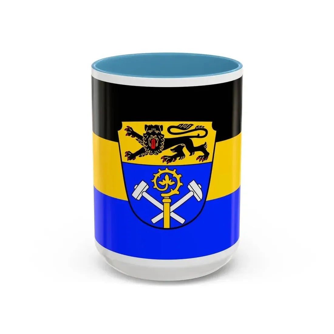 Flag of Weilheim Schongau Germany - Accent Coffee Mug 15oz Light Blue - Go Mug Yourself