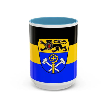 Flag of Weilheim Schongau Germany - Accent Coffee Mug 15oz Light Blue - Go Mug Yourself