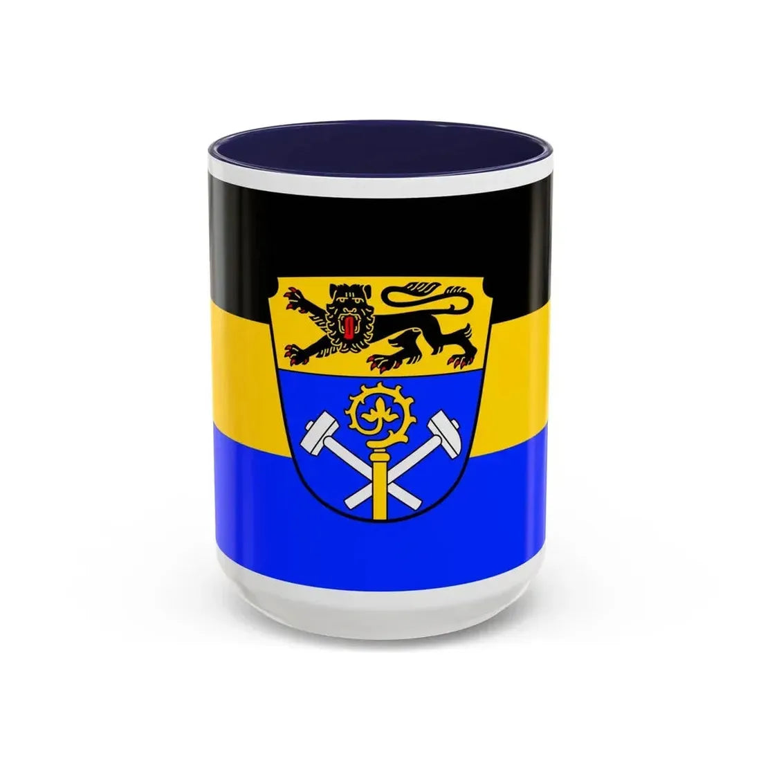 Flag of Weilheim Schongau Germany - Accent Coffee Mug 15oz Navy - Go Mug Yourself