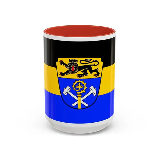 Flag of Weilheim Schongau Germany - Accent Coffee Mug 15oz Red - Go Mug Yourself