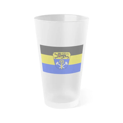 Flag of Weilheim Schongau Germany - Frosted Pint Glass 16oz 16oz Frosted - Go Mug Yourself