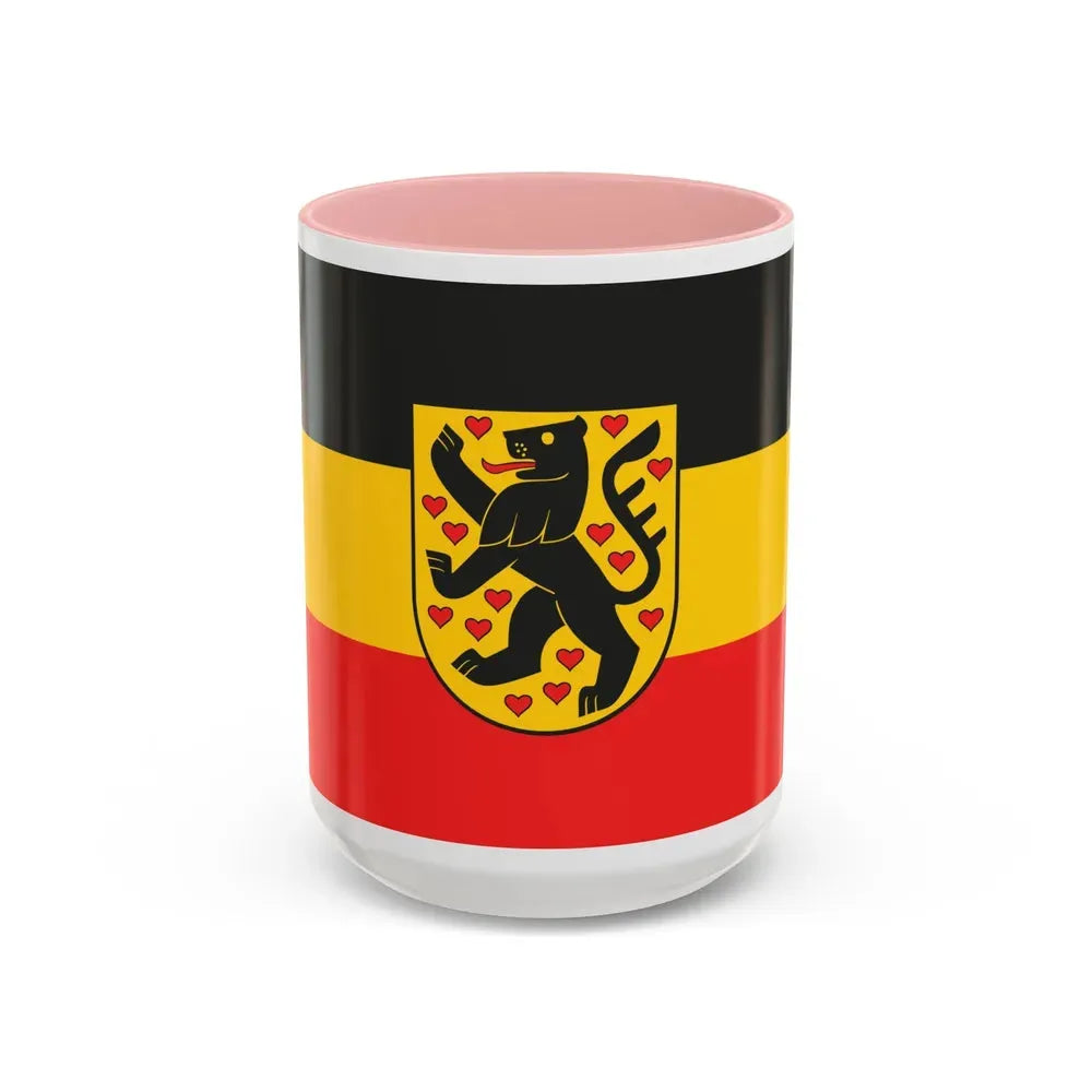 Flag of Weimar Germany - Accent Coffee Mug 15oz Pink - Go Mug Yourself