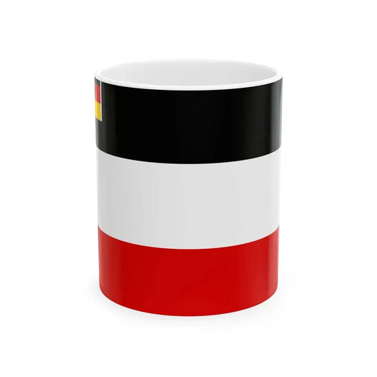 Flag of Weimar Republic merchantcross (Germany) White Coffee Mug 11oz - Go Mug Yourself