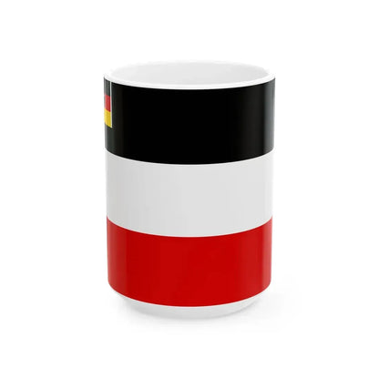 Flag of Weimar Republic merchantcross (Germany) White Coffee Mug 15oz - Go Mug Yourself