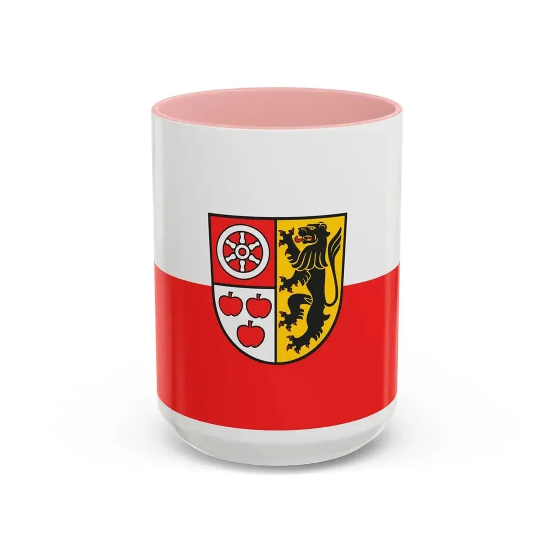 Flag of Weimarer Land Germany - Accent Coffee Mug 15oz Pink - Go Mug Yourself