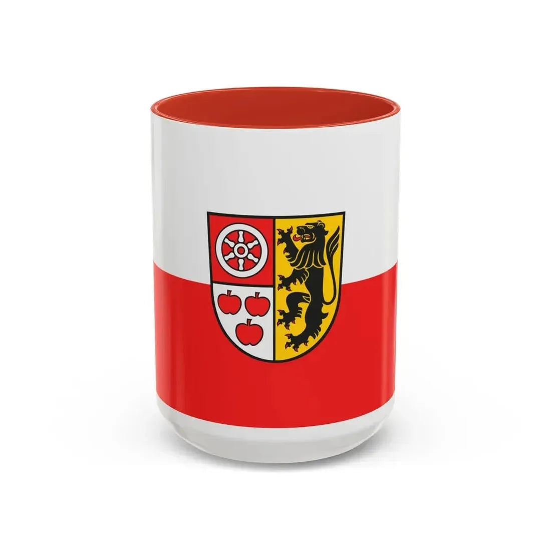Flag of Weimarer Land Germany - Accent Coffee Mug 15oz Red - Go Mug Yourself