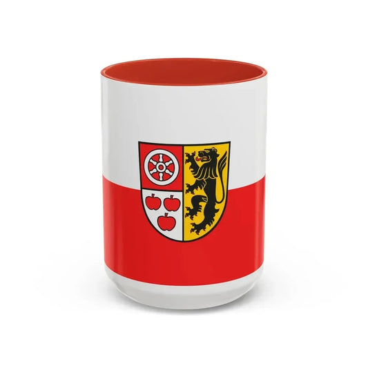 Flag of Weimarer Land Germany - Accent Coffee Mug 15oz Red - Go Mug Yourself