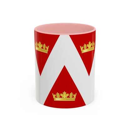 Flag of Wellington Ontario Canada - Accent Coffee Mug 11oz Pink - Go Mug Yourself