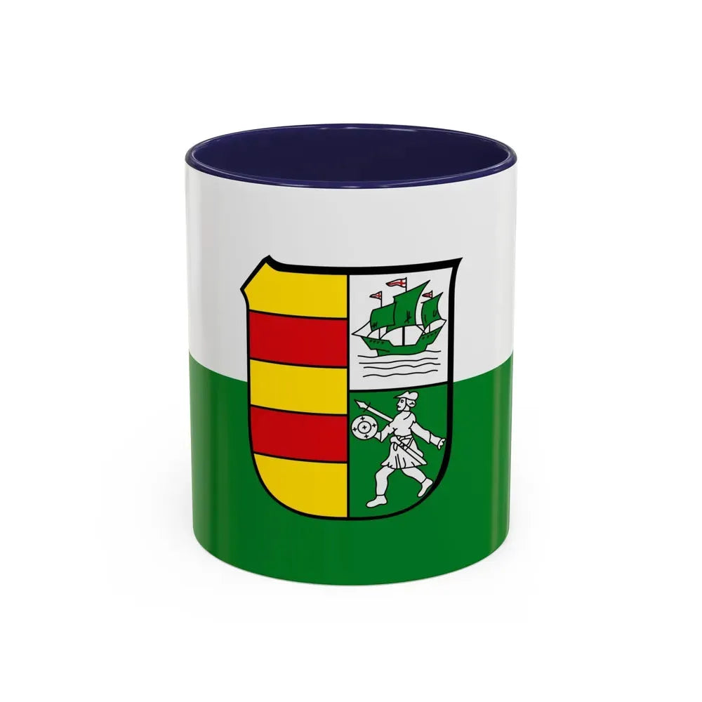 Flag of Wesermarsch Germany - Accent Coffee Mug 11oz Navy - Go Mug Yourself