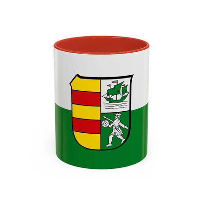 Flag of Wesermarsch Germany - Accent Coffee Mug 11oz Red - Go Mug Yourself