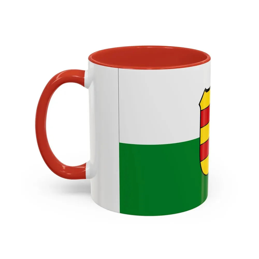 Flag of Wesermarsch Germany - Accent Coffee Mug - Go Mug Yourself