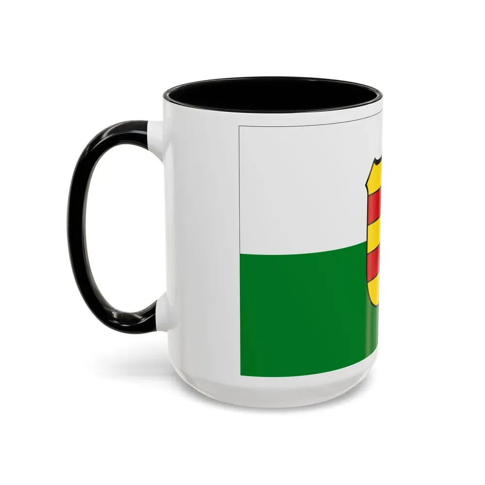 Flag of Wesermarsch Germany - Accent Coffee Mug - Go Mug Yourself