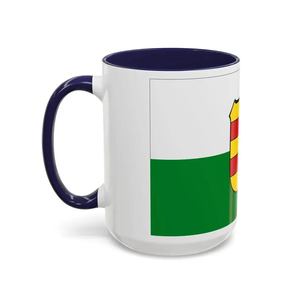 Flag of Wesermarsch Germany - Accent Coffee Mug - Go Mug Yourself