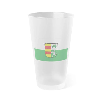 Flag of Wesermarsch Germany - Frosted Pint Glass 16oz 16oz Frosted - Go Mug Yourself