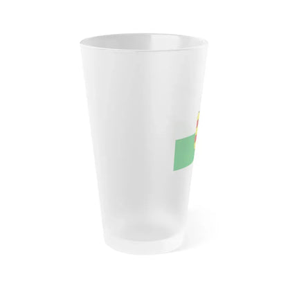 Flag of Wesermarsch Germany - Frosted Pint Glass 16oz - Go Mug Yourself