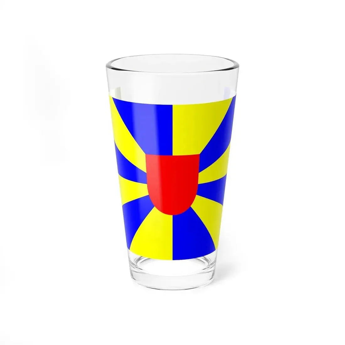 Flag of West Flanders Belgium - Pint Glass 16oz 16oz - Go Mug Yourself