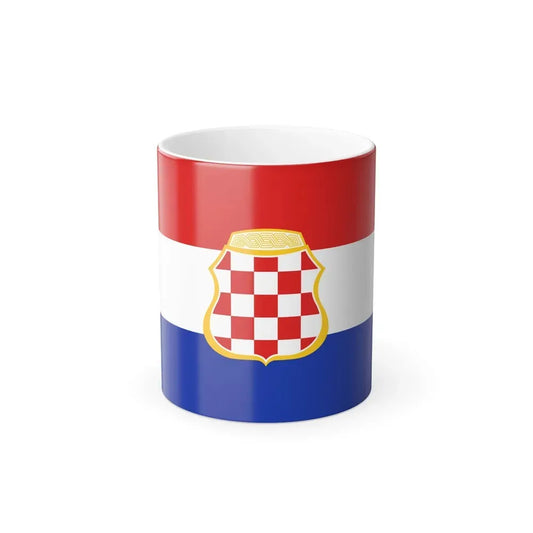 Flag of West Herzegovina Canton Bosnia and Herzegovina - Color Changing Coffee Mug 11oz - Go Mug Yourself