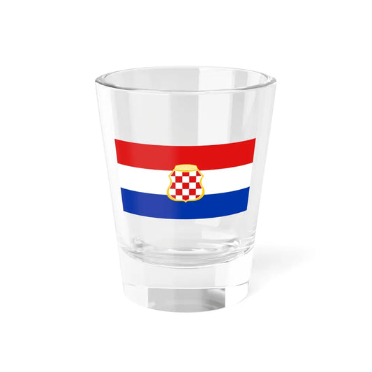 Flag of West Herzegovina Canton Bosnia and Herzegovina - Shot Glass 1.5oz 1.5oz - Go Mug Yourself