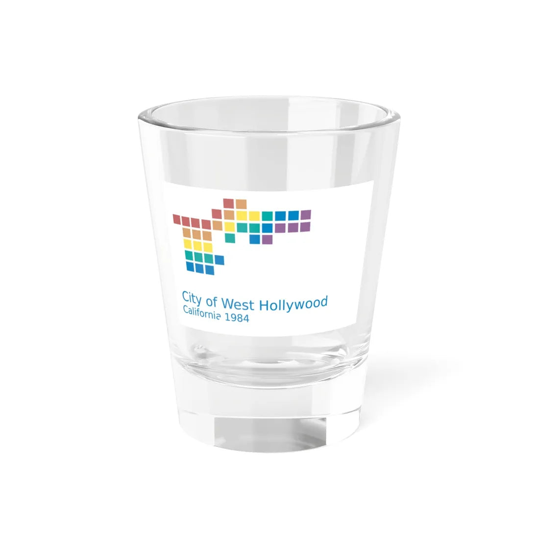 Flag of West Hollywood California (United States) Shot Glass 1.5oz 1.5oz - Go Mug Yourself
