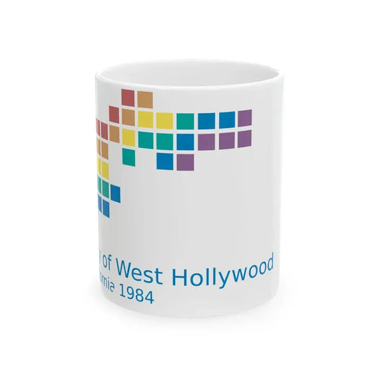Flag of West Hollywood California (United States) White Coffee Mug 11oz - Go Mug Yourself