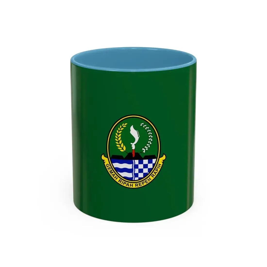 Flag of West Java Indonesia - Accent Coffee Mug 11oz Light Blue - Go Mug Yourself