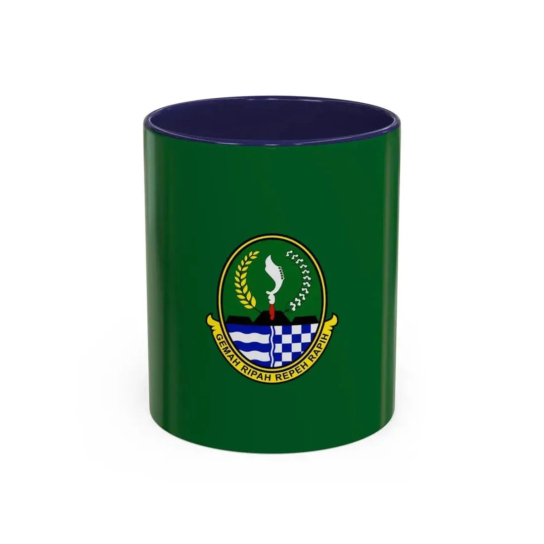 Flag of West Java Indonesia - Accent Coffee Mug 11oz Navy - Go Mug Yourself