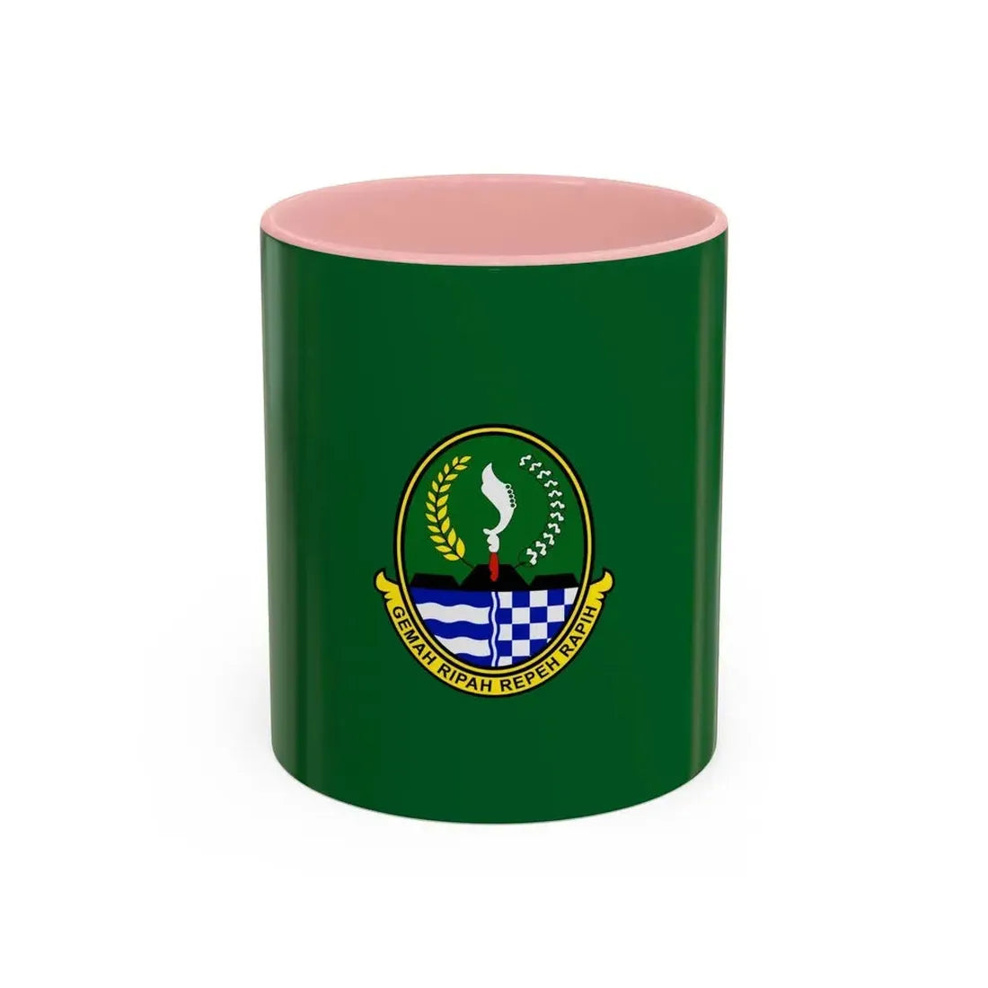 Flag of West Java Indonesia - Accent Coffee Mug 11oz Pink - Go Mug Yourself