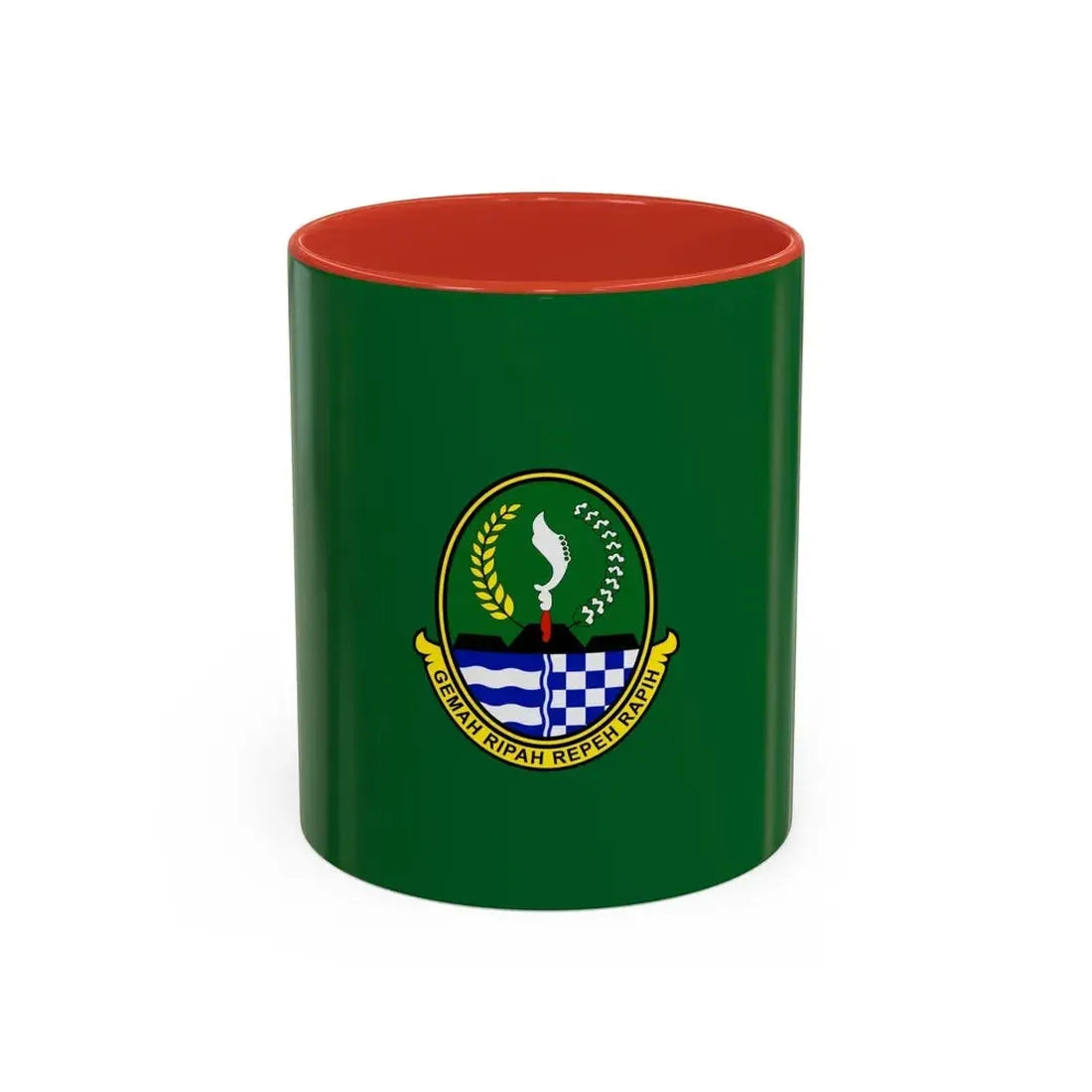 Flag of West Java Indonesia - Accent Coffee Mug 11oz Red - Go Mug Yourself