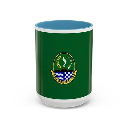 Flag of West Java Indonesia - Accent Coffee Mug 15oz Light Blue - Go Mug Yourself