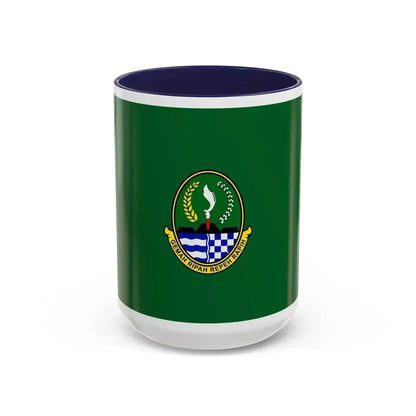 Flag of West Java Indonesia - Accent Coffee Mug 15oz Navy - Go Mug Yourself