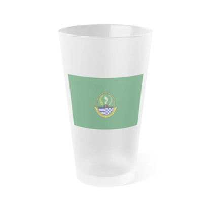 Flag of West Java Indonesia - Frosted Pint Glass 16oz 16oz Frosted - Go Mug Yourself
