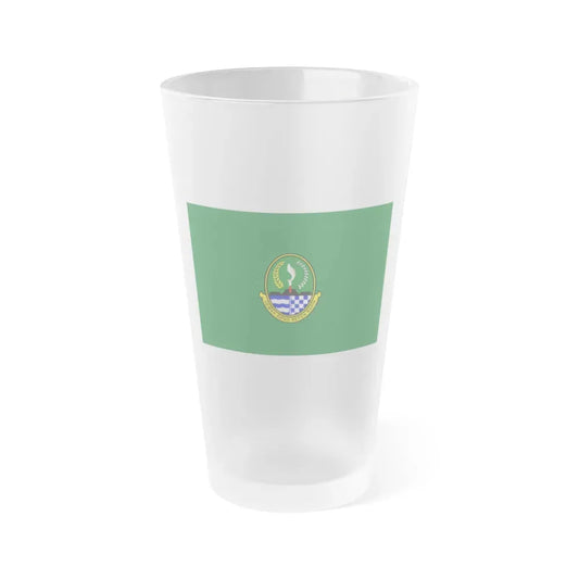 Flag of West Java Indonesia - Frosted Pint Glass 16oz 16oz Frosted - Go Mug Yourself