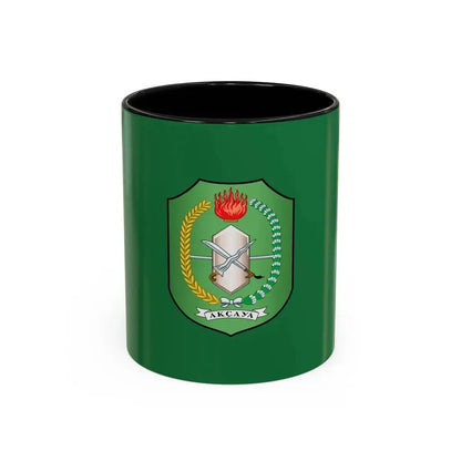 Flag of West Kalimantan Indonesia - Accent Coffee Mug 11oz Black - Go Mug Yourself