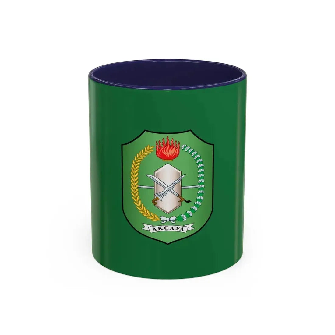 Flag of West Kalimantan Indonesia - Accent Coffee Mug 11oz Navy - Go Mug Yourself