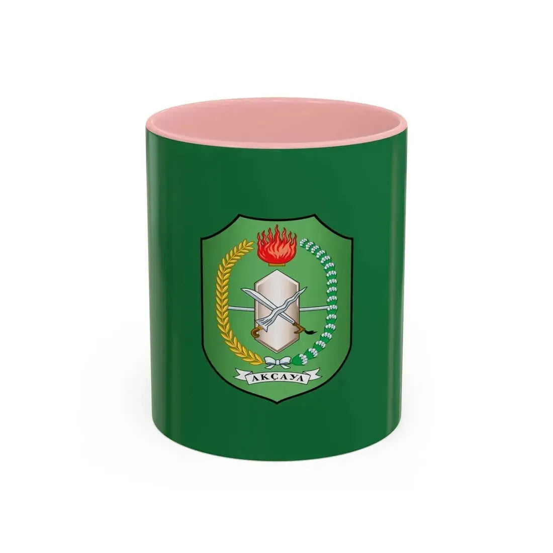 Flag of West Kalimantan Indonesia - Accent Coffee Mug 11oz Pink - Go Mug Yourself