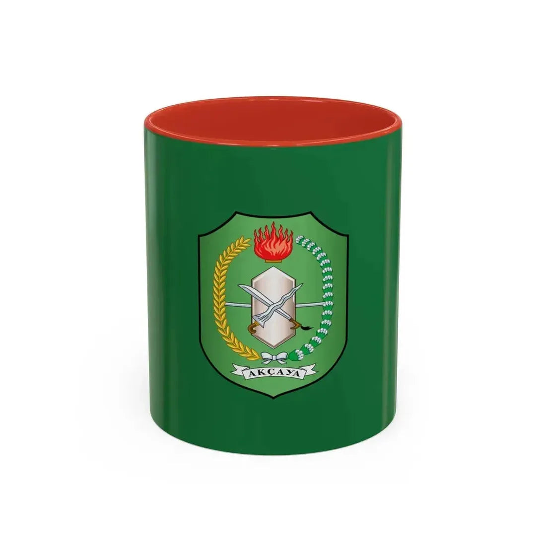 Flag of West Kalimantan Indonesia - Accent Coffee Mug 11oz Red - Go Mug Yourself