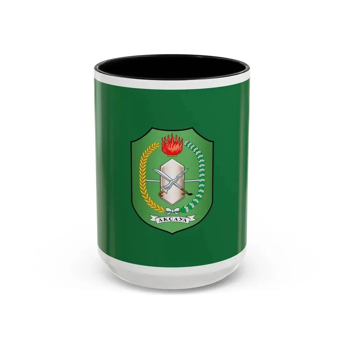 Flag of West Kalimantan Indonesia - Accent Coffee Mug 15oz Black - Go Mug Yourself