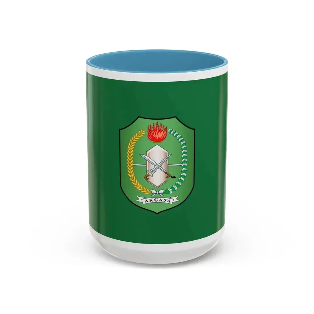 Flag of West Kalimantan Indonesia - Accent Coffee Mug 15oz Light Blue - Go Mug Yourself
