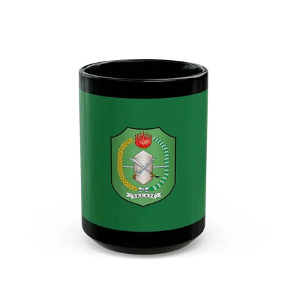 Flag of West Kalimantan Indonesia - Black Coffee Mug 15oz - Go Mug Yourself