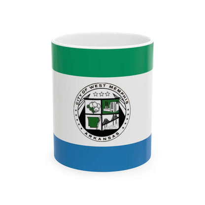 Flag of West Memphis Arkansas (United States) White Coffee Mug 11oz - Go Mug Yourself